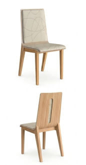Chaise 4 pieds Wood garnie